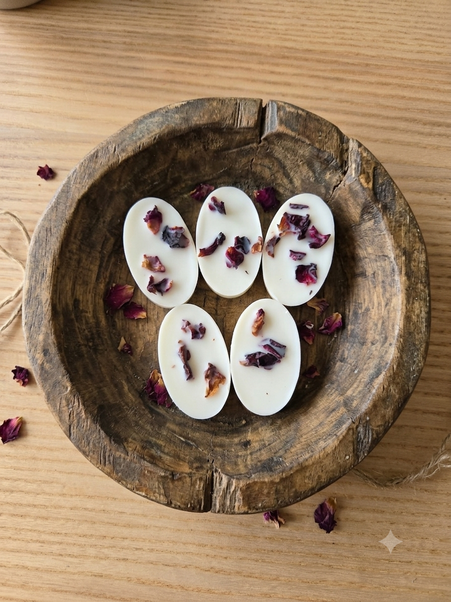 Rose Garden Wax Melts with Dried Rose Petals