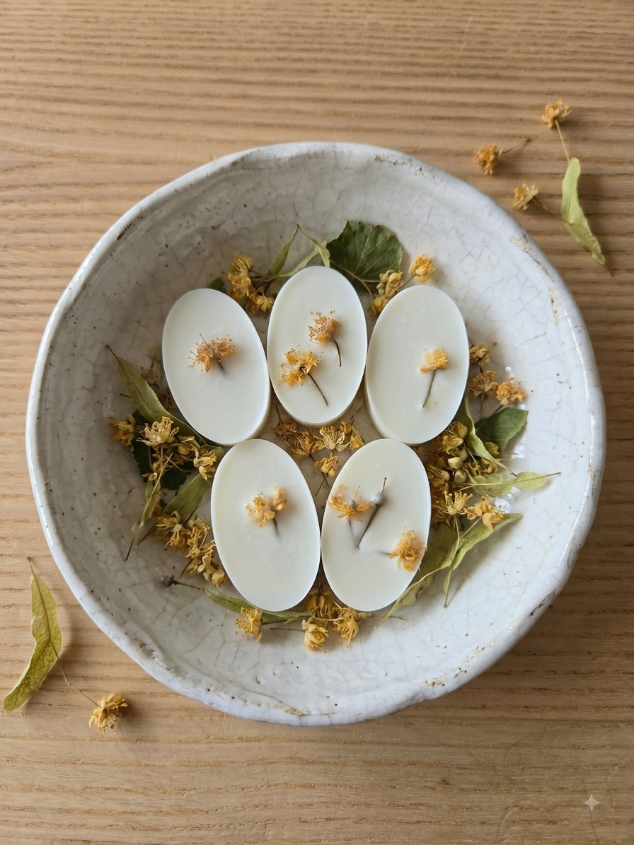 Linden Blossom Wax Melts with Dried Linden Flowers