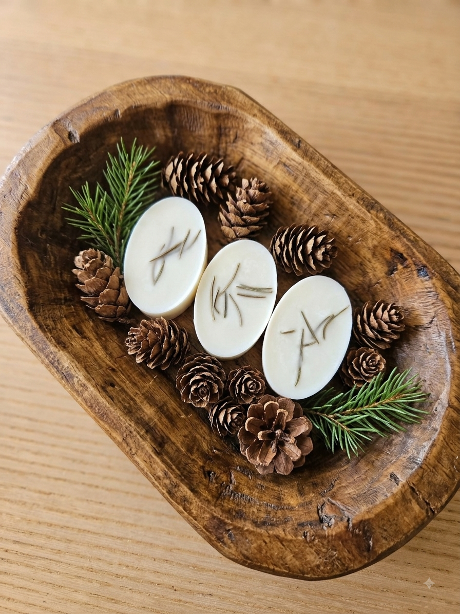 Botanical Pine Forest Natural Soy Wax Melts with Dried Pine Needles