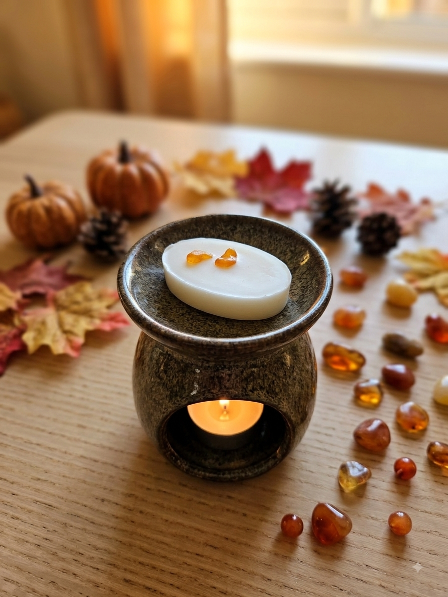 Botanical Amber Soy Wax Melts with Amber Stones