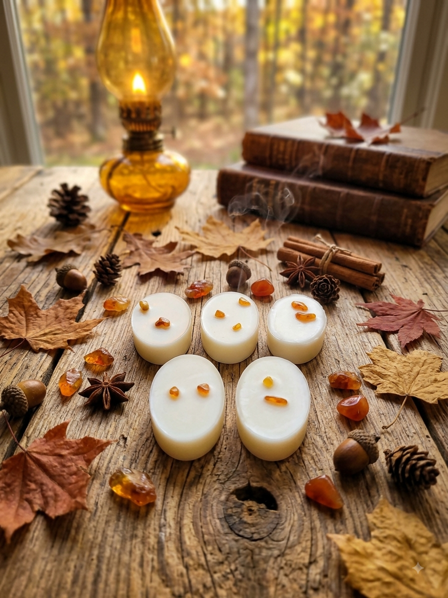 Botanical Amber Soy Wax Melts with Amber Stones