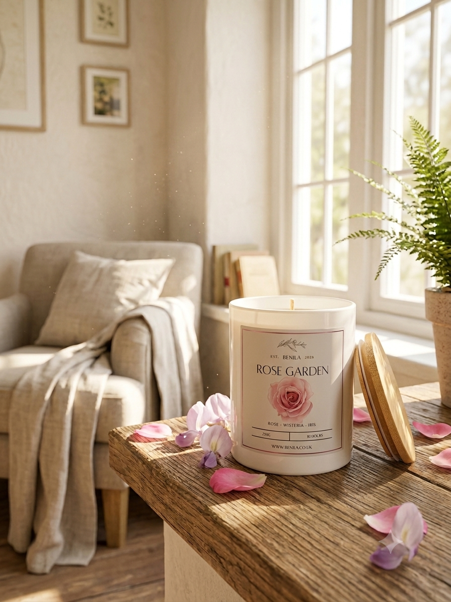 'Rose Garden' Scented Natural Soy Wax Candle