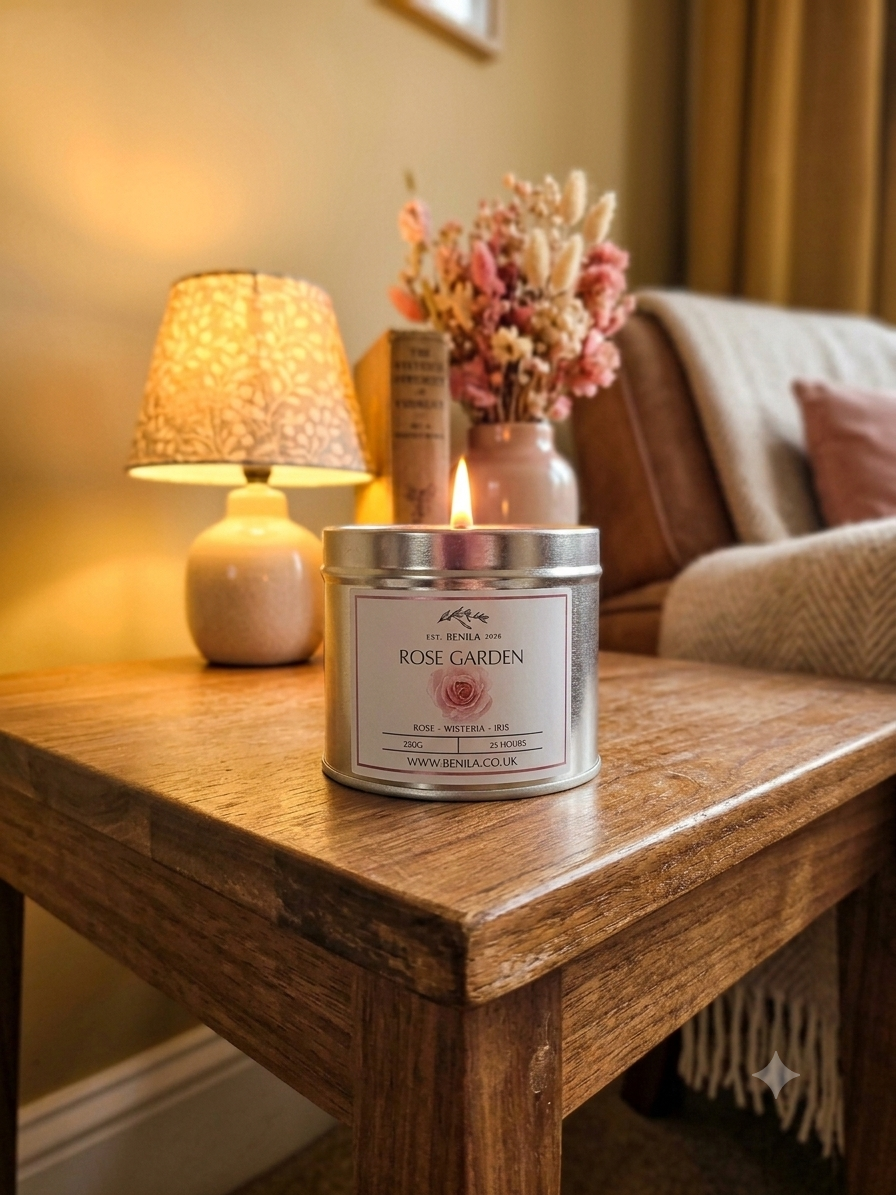 'Rose Garden' Scented Natural Soy Wax Candle