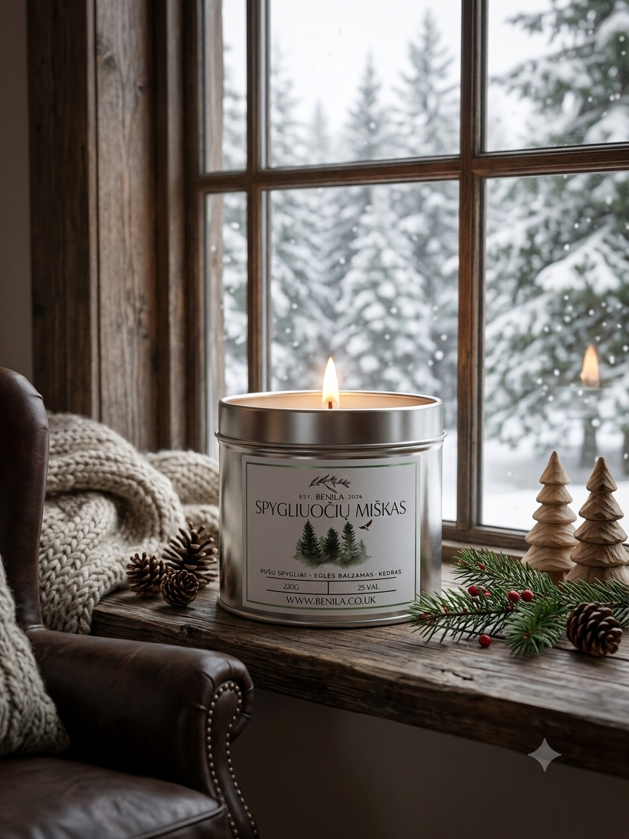 'Spygliuočių Miškas' Natural Soy Wax Candle