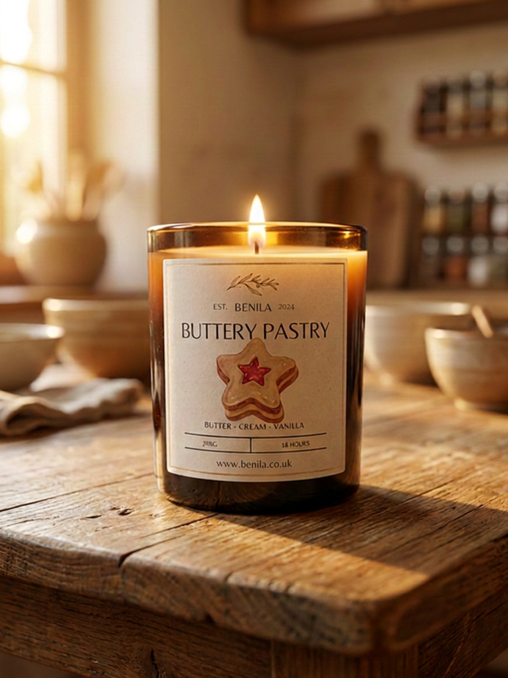 „Buttery Pastry“ kokosų ir rapsų vaško žvakė
